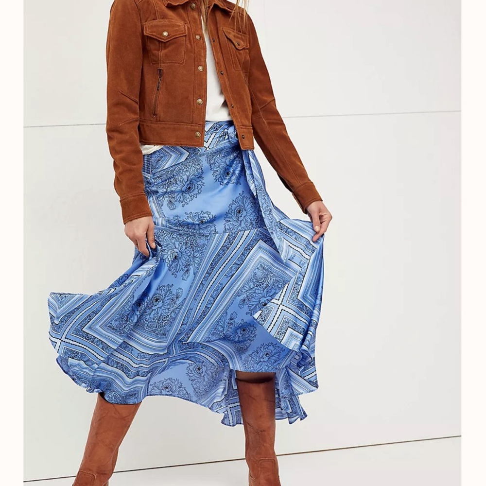 Free People Hampton Wrap Skirt
